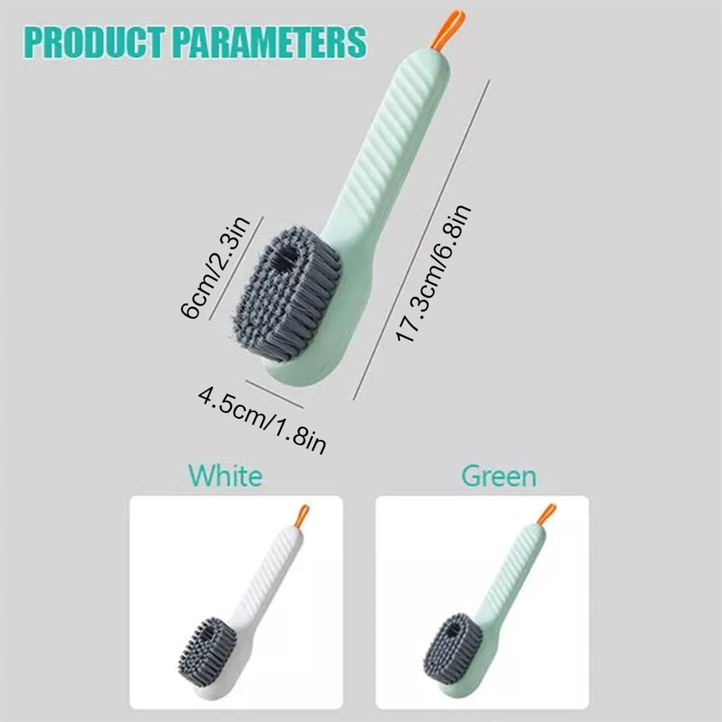 Multifunctional Liquid Shoe Brush Household Shoe Washing Brush Soft Bristles Laundry Brush White Shoe Collar Cleaning - M