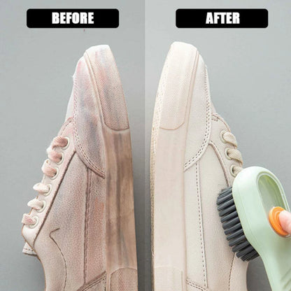 Multifunctional Liquid Shoe Brush Household Shoe Washing Brush Soft Bristles Laundry Brush White Shoe Collar Cleaning - M