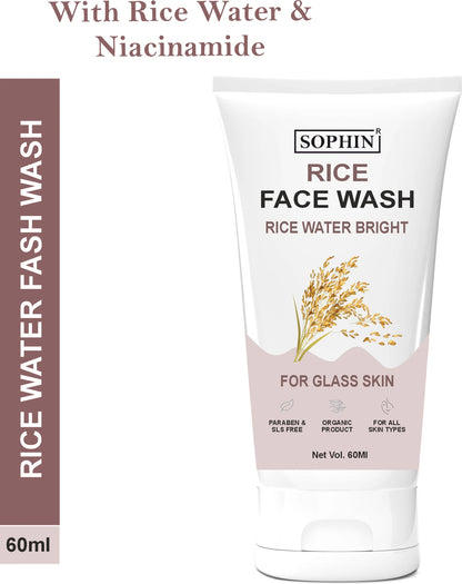 Sophin Rice Skin Whitening Cream & Facewash  - M
