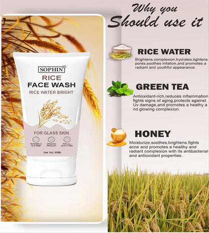 Sophin Rice Skin Whitening Cream & Facewash  - M