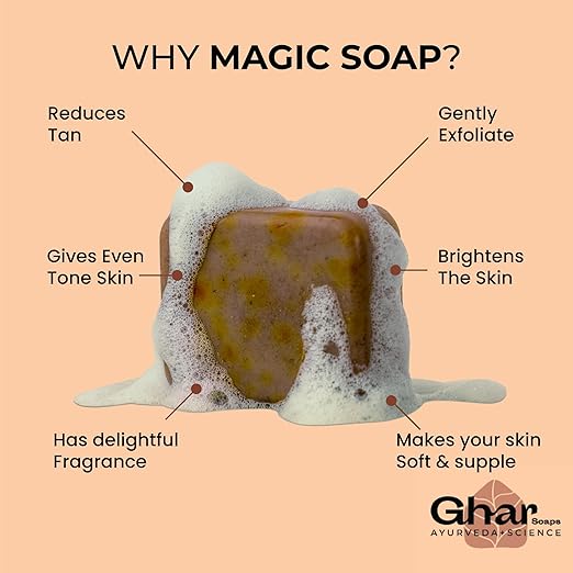 GHAR SOAPS MAGIC SOAP 100 GM  -  M