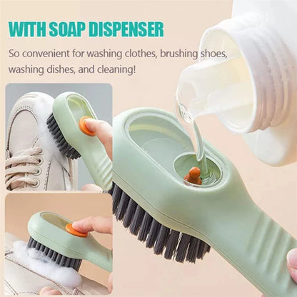 Multifunctional Liquid Shoe Brush Household Shoe Washing Brush Soft Bristles Laundry Brush White Shoe Collar Cleaning - M